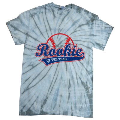 Funny Retro Baseball Rookie of the Year Tie-Dye T-Shirt
