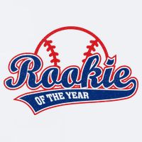 Funny Retro Baseball Rookie of the Year Sueded Cloud Jersey T-Shirt