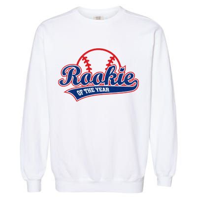 Funny Retro Baseball Rookie of the Year Garment-Dyed Sweatshirt