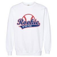 Funny Retro Baseball Rookie of the Year Garment-Dyed Sweatshirt