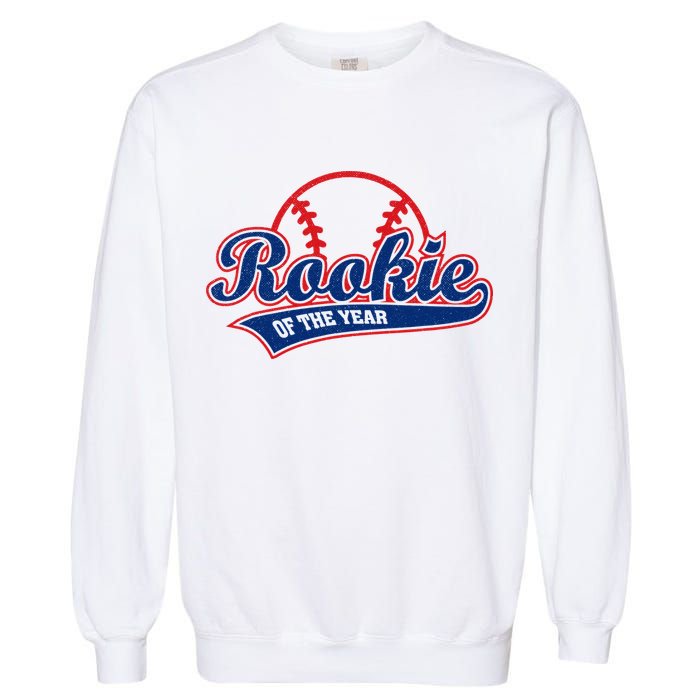 Funny Retro Baseball Rookie of the Year Garment-Dyed Sweatshirt