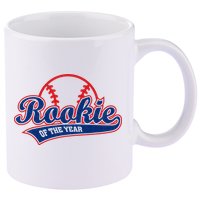 Funny Retro Baseball Rookie of the Year 11oz C Handle Ceramic Mug