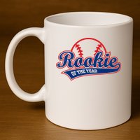 Funny Retro Baseball Rookie of the Year 11oz C Handle Ceramic Mug