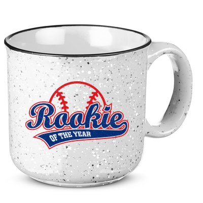 Funny Retro Baseball Rookie of the Year 15oz Campfire Ceramic Mug