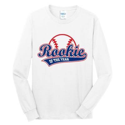 Funny Retro Baseball Rookie of the Year Tall Long Sleeve T-Shirt