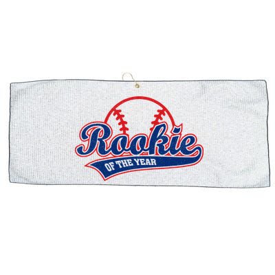 Funny Retro Baseball Rookie of the Year Large Microfiber Waffle Golf Towel