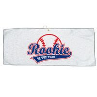 Funny Retro Baseball Rookie of the Year Large Microfiber Waffle Golf Towel