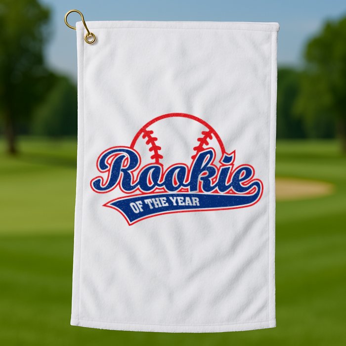 Funny Retro Baseball Rookie of the Year Golf Towel