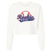 Funny Retro Baseball Rookie of the Year Cropped Pullover Crew