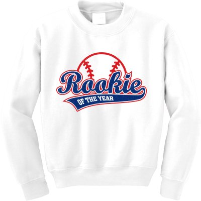 Funny Retro Baseball Rookie of the Year Kids Sweatshirt
