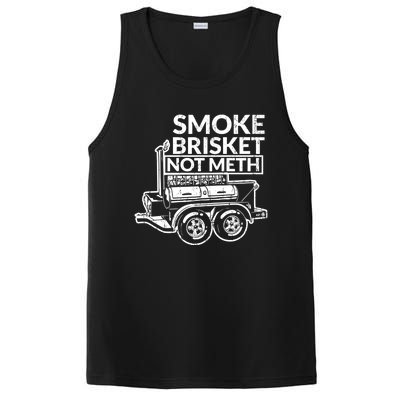 Funny Retro Bbq Smoking Meat Lover Gift Smoke Brisket Not Meth Funny Gift PosiCharge Competitor Tank