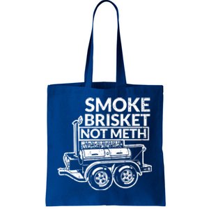 Funny Retro Bbq Smoking Meat Lover Gift Smoke Brisket Not Meth Funny Gift Tote Bag