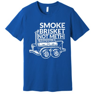 Funny Retro Bbq Smoking Meat Lover Gift Smoke Brisket Not Meth Funny Gift Premium T-Shirt