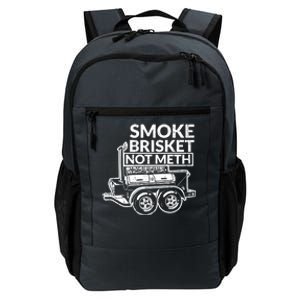 Funny Retro Bbq Smoking Meat Lover Gift Smoke Brisket Not Meth Funny Gift Daily Commute Backpack