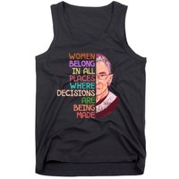 Feminist Ruth Bader Ginsburg Quote Women Belong Tank Top