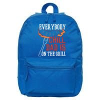 Funny Retro Bbq Party Grill Smoker Chef Dad Everybody Chill Gift 16 in Basic Backpack