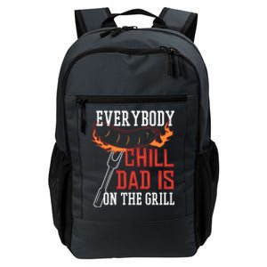 Funny Retro Bbq Party Grill Smoker Chef Dad Everybody Chill Gift Daily Commute Backpack