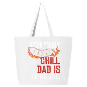 Funny Retro Bbq Party Grill Smoker Chef Dad Everybody Chill Gift 25L Jumbo Tote