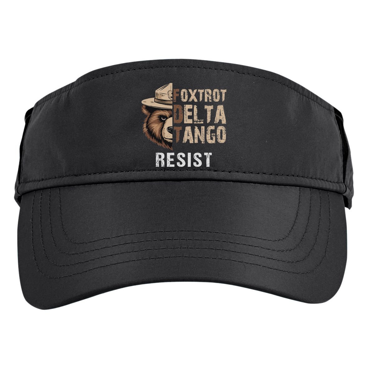 Funny Resist Bear Foxtrots Delta Tangos Funny Resist Bear Adult Drive Performance Visor