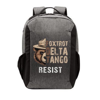 Funny Resist Bear Foxtrots Delta Tangos Funny Resist Bear Vector Backpack