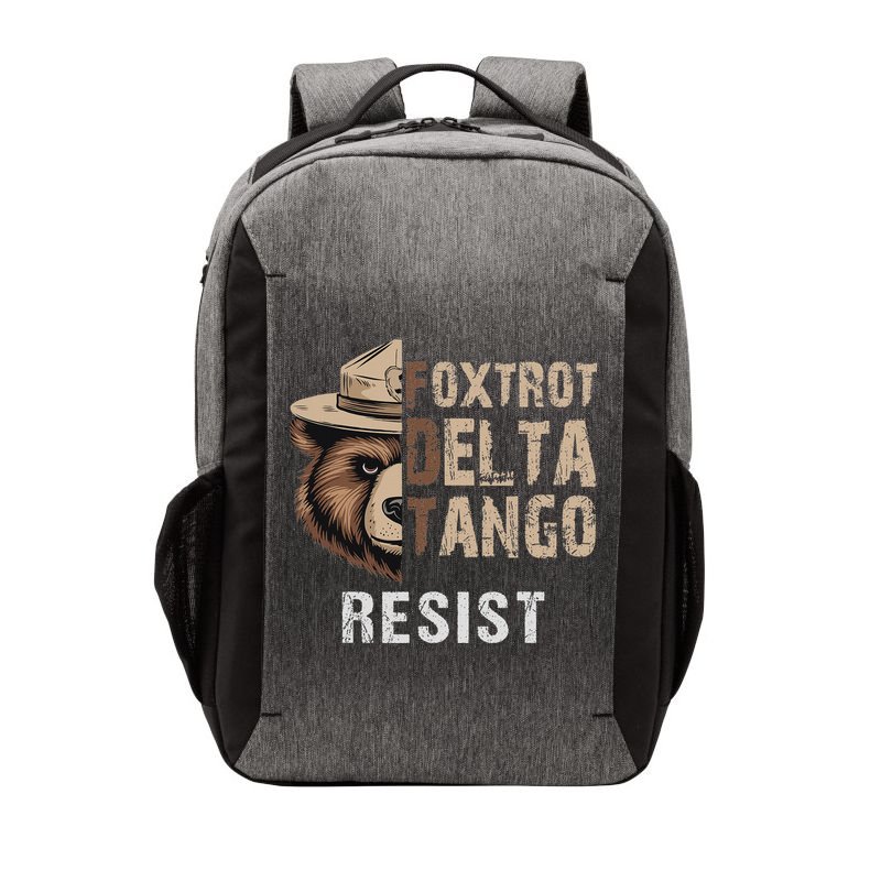 Funny Resist Bear Foxtrots Delta Tangos Funny Resist Bear Vector Backpack