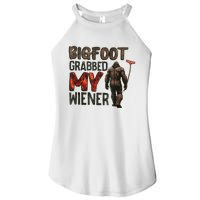 Funny Retro Bigfoot Bigfoot Grabbed My Wiener Women's Perfect Tri Rocker Tank