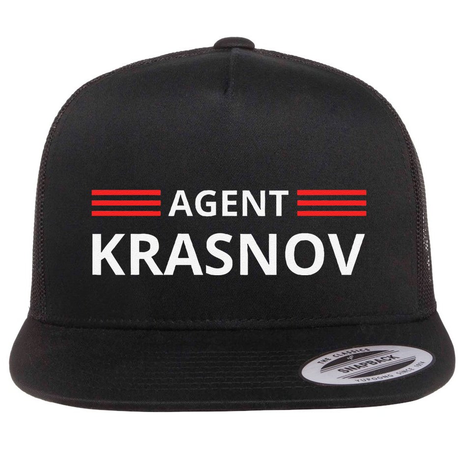 Funny Recruited By The Kgb Agent Krasnov .Png Flat Bill Trucker Hat