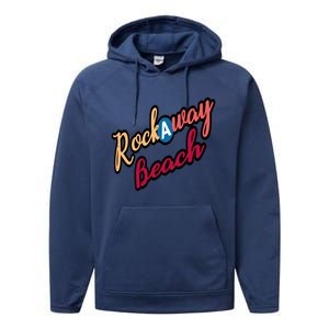 Far Rockaway Beach Queens County New York City A Train Performance Fleece Hoodie