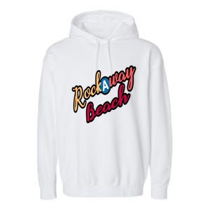 Far Rockaway Beach Queens County New York City A Train Garment-Dyed Fleece Hoodie