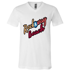 Far Rockaway Beach Queens County New York City A Train V-Neck T-Shirt