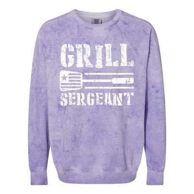 Funny Retro BBQ Grill Meat Lover GRILL SERGEANT Colorblast Crewneck Sweatshirt