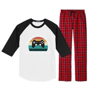 Funny Receptionist By Day Gamer By Night: Video Game Lover Gift Raglan Sleeve Pajama Set