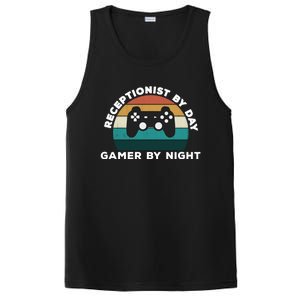 Funny Receptionist By Day Gamer By Night: Video Game Lover Gift PosiCharge Competitor Tank