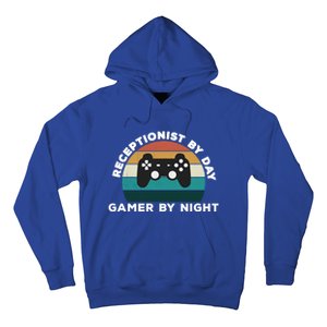 Funny Receptionist By Day Gamer By Night: Video Game Lover Gift Hoodie