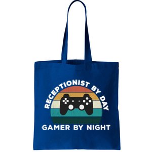 Funny Receptionist By Day Gamer By Night: Video Game Lover Gift Tote Bag