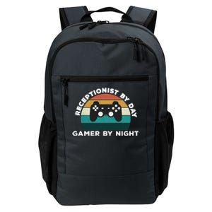 Funny Receptionist By Day Gamer By Night: Video Game Lover Gift Daily Commute Backpack