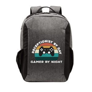 Funny Receptionist By Day Gamer By Night: Video Game Lover Gift Vector Backpack