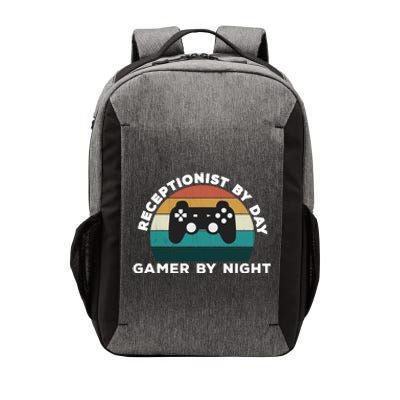 Funny Receptionist By Day Gamer By Night: Video Game Lover Gift Vector Backpack