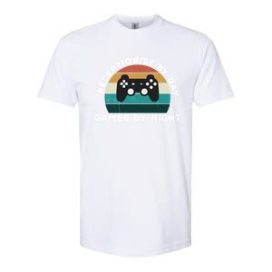 Funny Receptionist By Day Gamer By Night: Video Game Lover Gift Softstyle CVC T-Shirt