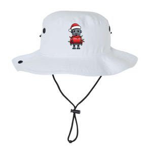 Festive Robot Bringing Christmas Cheer And Fun Lights Legacy Cool Fit Booney Bucket Hat