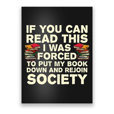 Funny Read Books Lover For Men Women Bookaholic Bookworm Poster