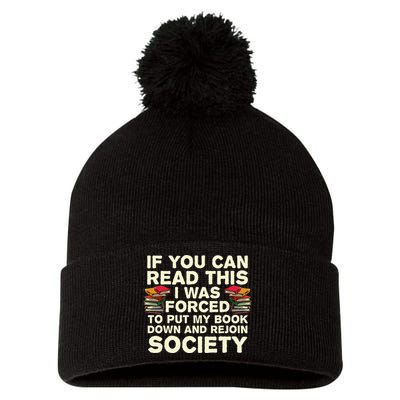Funny Read Books Lover For Men Women Bookaholic Bookworm Pom Pom 12in Knit Beanie