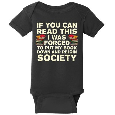 Funny Read Books Lover For Men Women Bookaholic Bookworm Baby Bodysuit