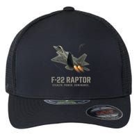 F-22 Raptor Banking Through Storm Clouds Flexfit Unipanel Trucker Cap
