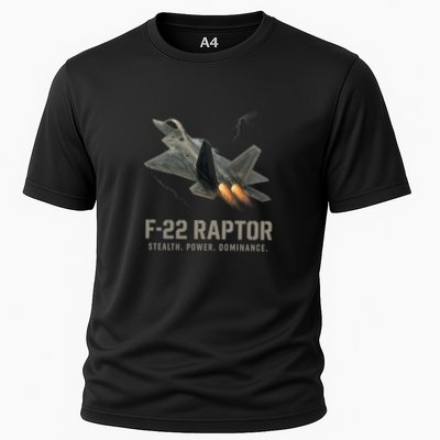 F-22 Raptor Banking Through Storm Clouds Performance Shirt