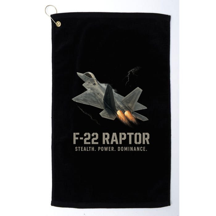 F-22 Raptor Banking Through Storm Clouds Golf Towel