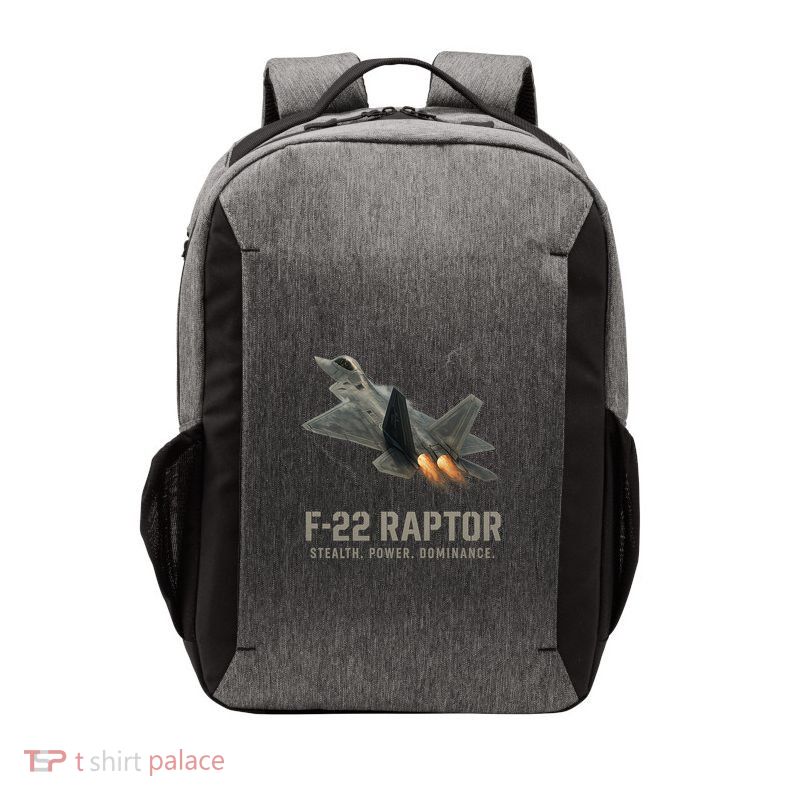 F-22 Raptor Banking Through Storm Clouds Vector Backpack