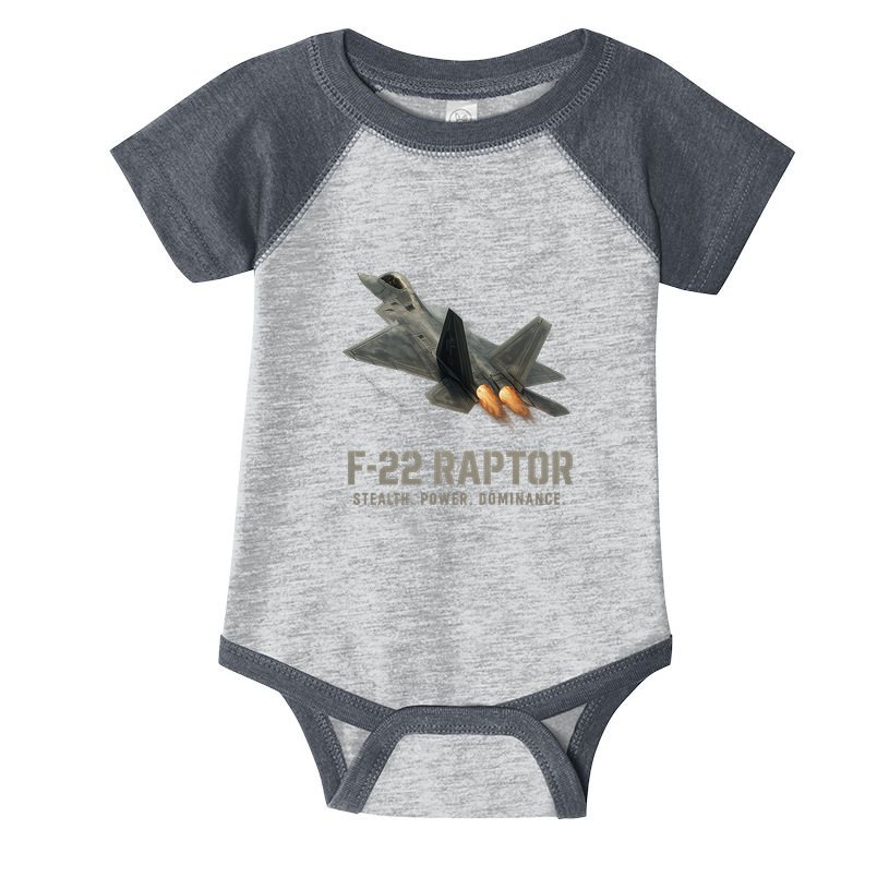 F-22 Raptor Banking Through Storm Clouds Infant Baby Jersey Bodysuit