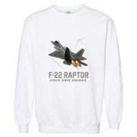 F-22 Raptor Banking Through Storm Clouds Garment-Dyed Sweatshirt