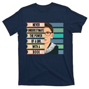 Feminist Ruth Bader Ginsburg RBG Quote Girl With Book T-Shirt